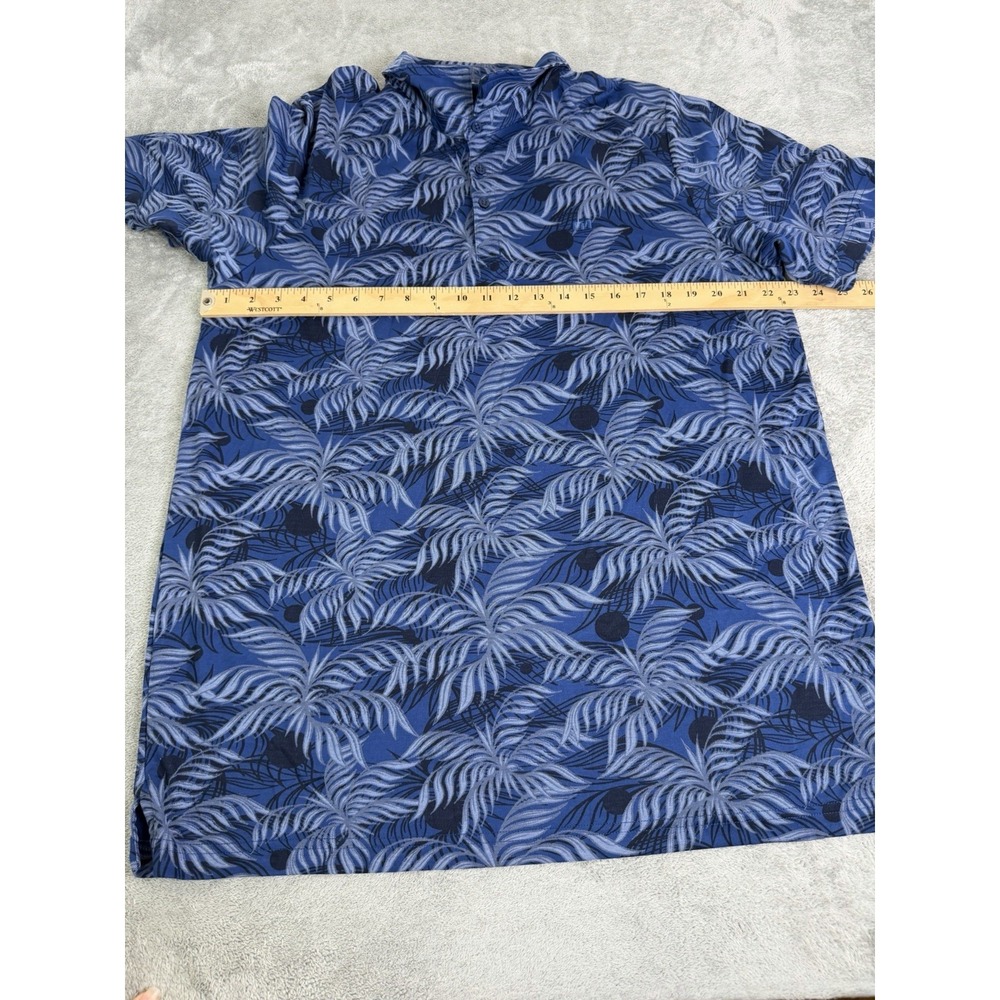 Travis Matthew Short Sleeve Polo Shirt Men's Size 2XL Blue Floral - Picture 6 of 9